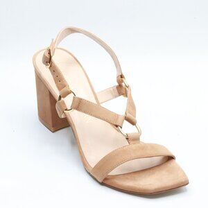 Stuart Weitzman Lalita 75 Blok Sandal Tan 6 M